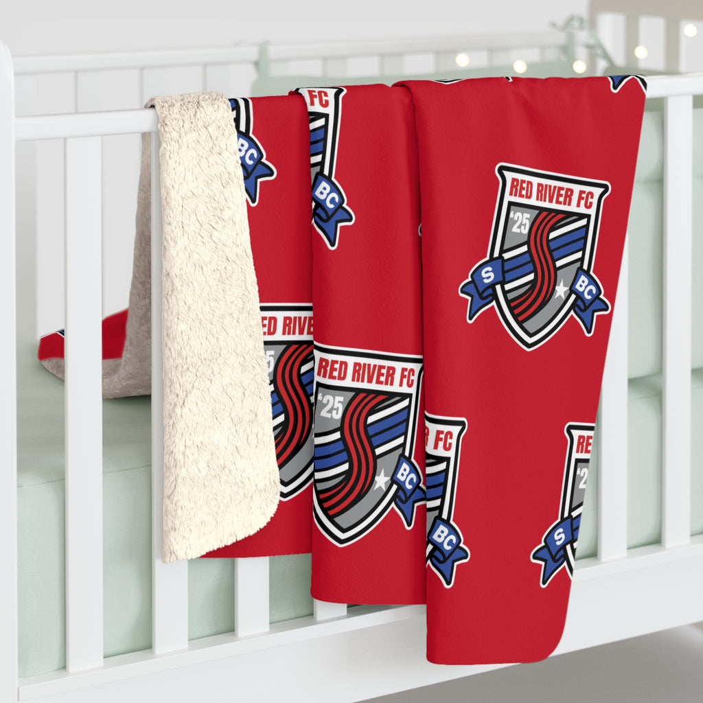 Red River FC Sherpa Fleece Blanket | Crest