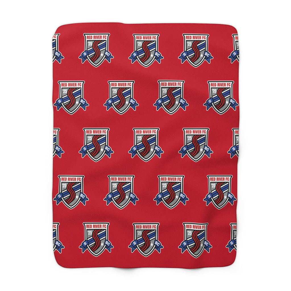 Red River FC Sherpa Fleece Blanket | Crest