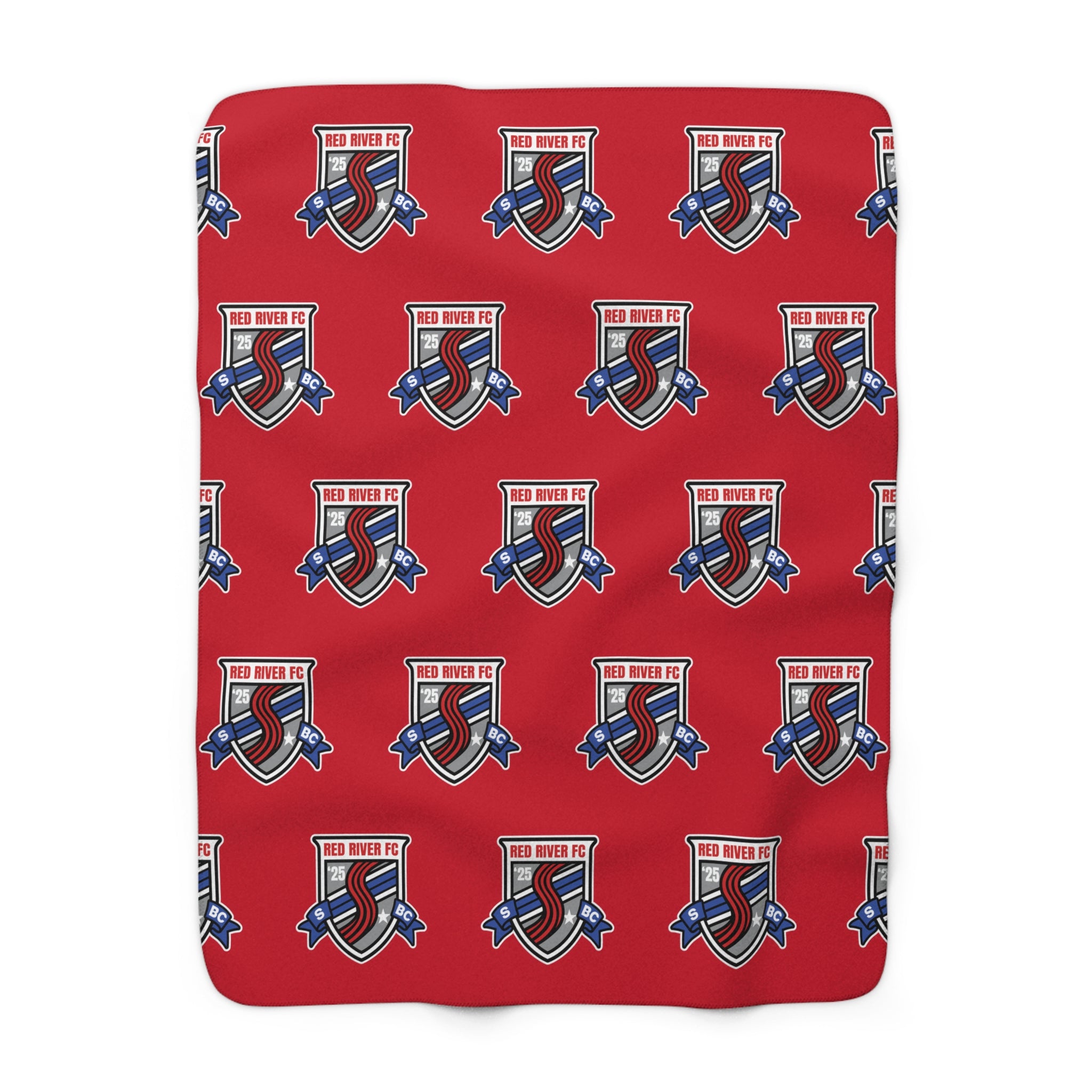 Red River FC Sherpa Fleece Blanket | Crest
