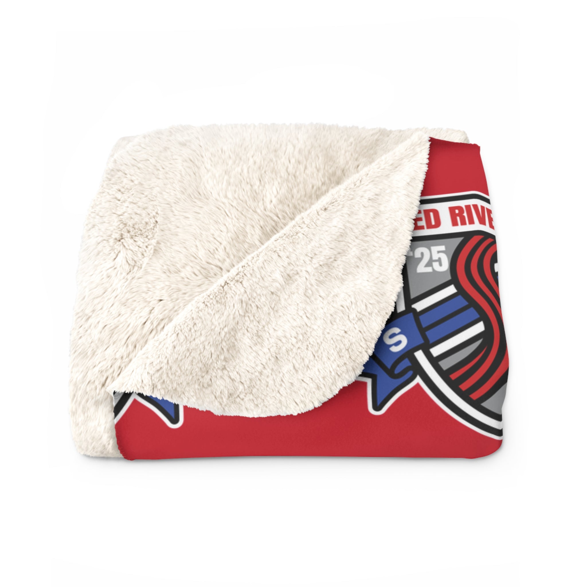 Red River FC Sherpa Fleece Blanket | Crest